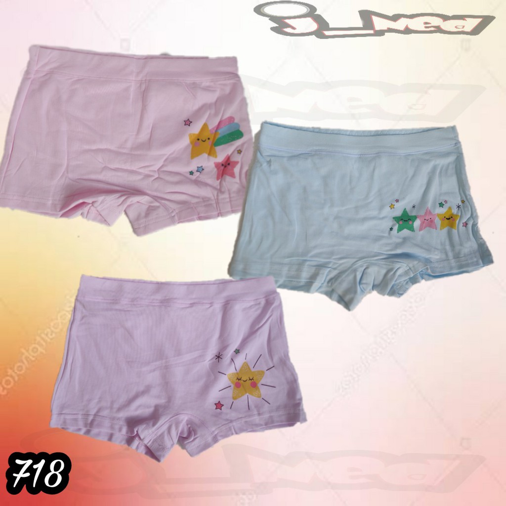 J718 SOREX KIDS GIRL CD CELANA DALAM BOXER ANAK CEWEK PEREMPUAN ART MA 550