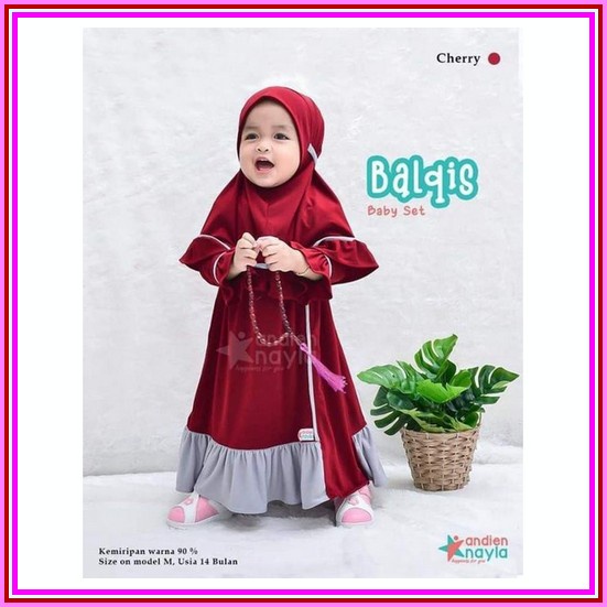 Gamis Wanita Terkini Bahan Ceruti Babydoll Full Furing Sarela Dress Baju Bayi 2-4 Tahun Gamis Anak P