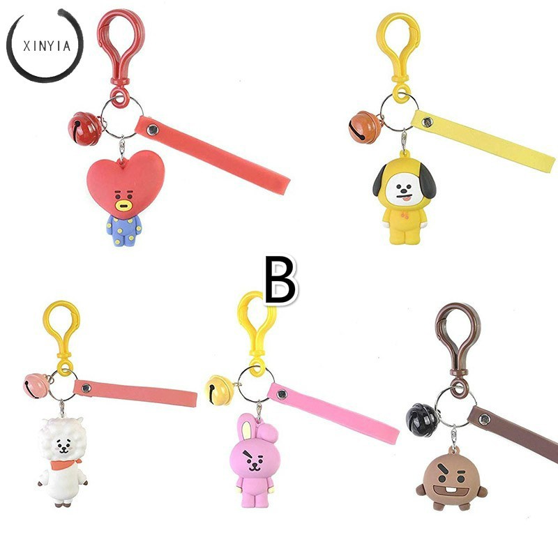 [Bayar Di Tempat]Kpop BTS BT21 TATA KOYA Keychain COOKY MANG Key Holder Chain Bag Pendant Keyring