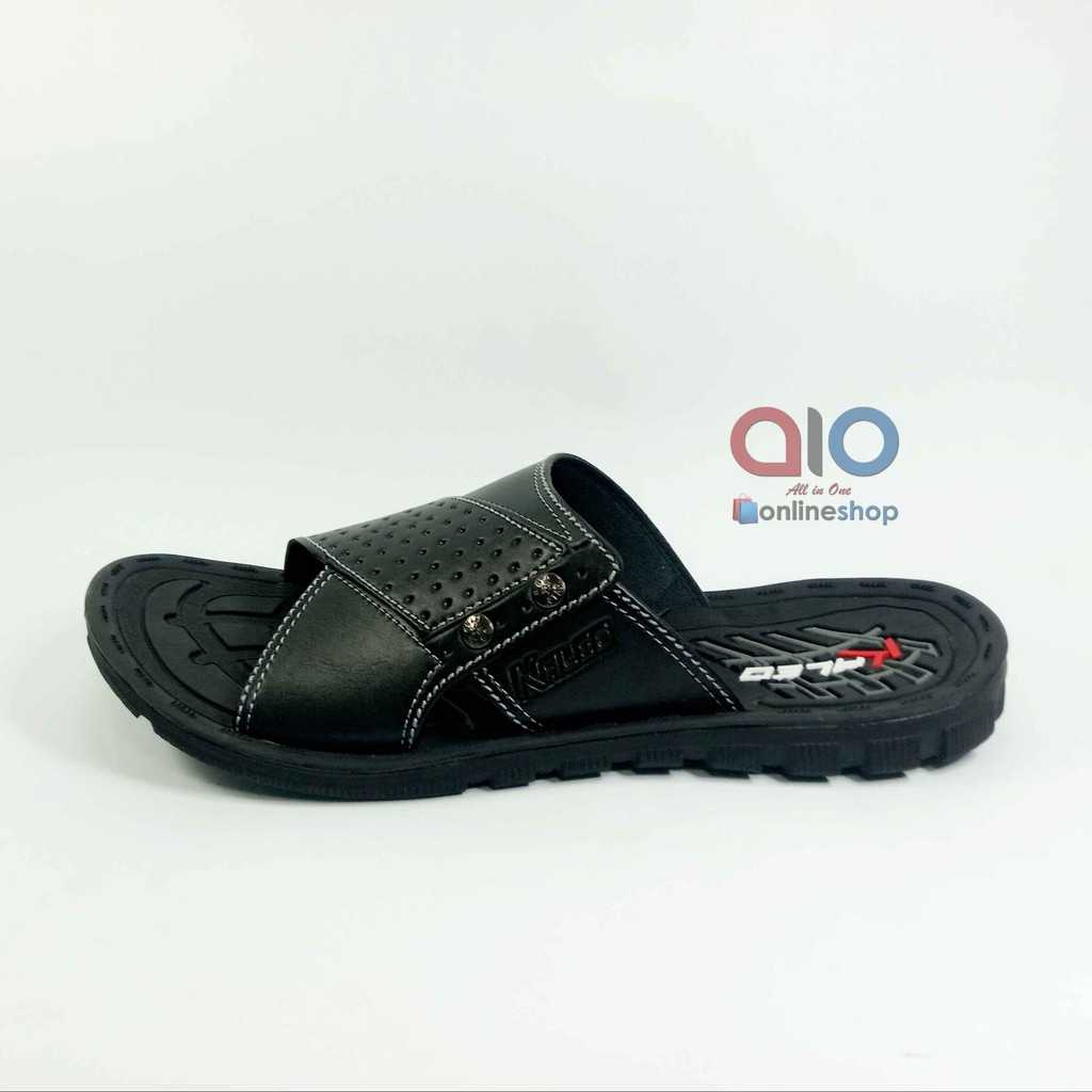 Kaleo Sandal Slop Cowok 39 - 42 Sendal Casual Pria Dewasa Laki Laki KLO 01 Bahan Kulit Sintetis