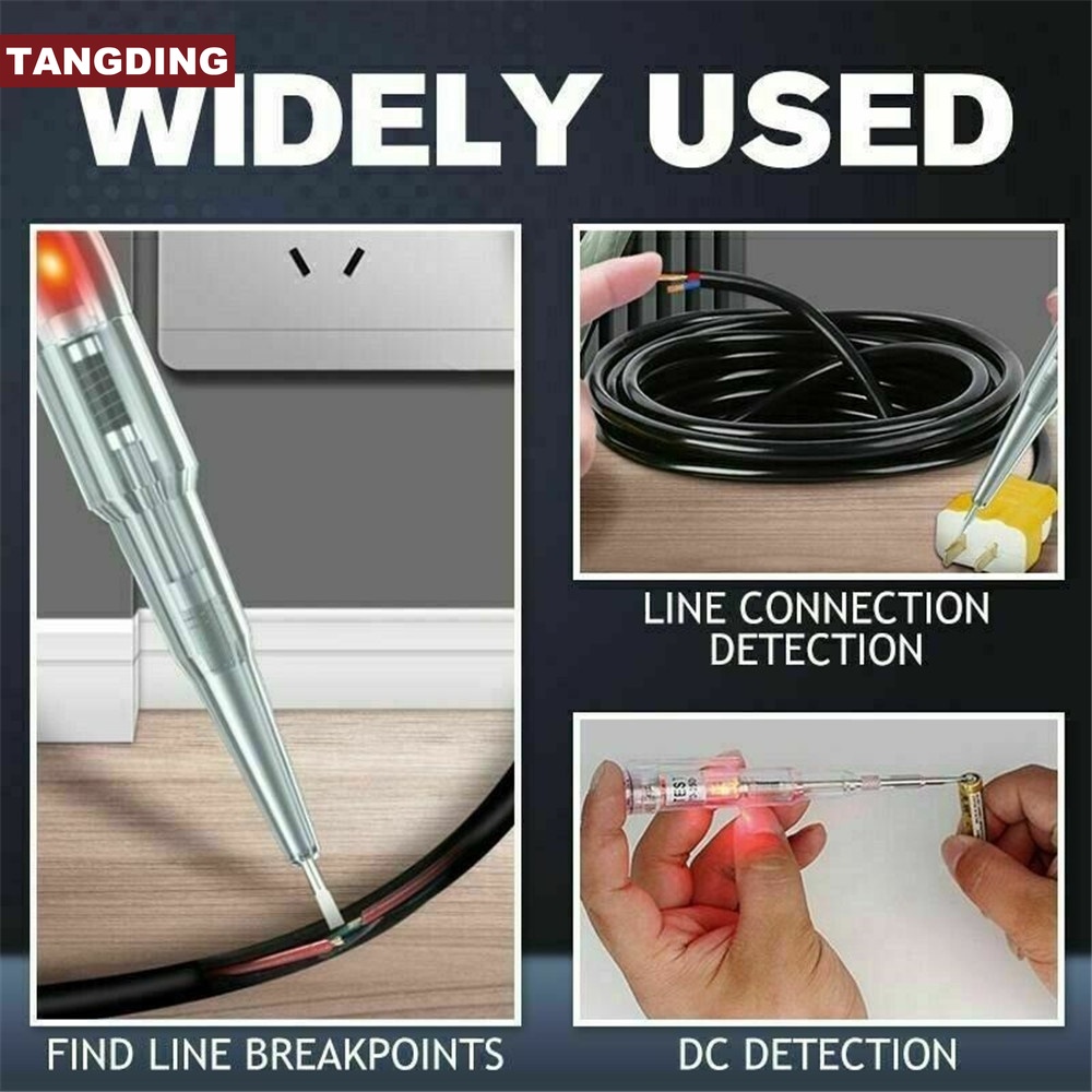 (Cod Tangding) Responsive Pen Tester Tegangan Listrik Dc Anti Air Dengan Lampu Led