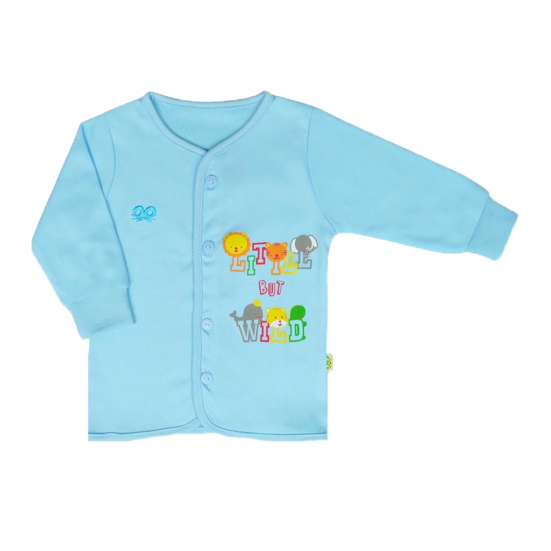 BONBINZOO - Baju Atasan Kancing Depan Anak Bayi Laki Perempuan 0 - 12 Bulan-Baju Pjg KD LBW