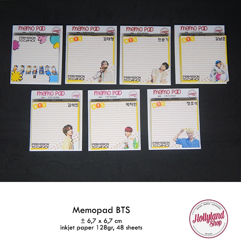 

Memopad / Notepad KPOP BTS