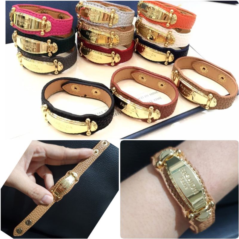 Promo Gelang kulit Fashion Import gelang tangan wanita bahan kulit 0566