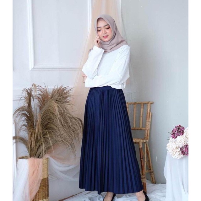 [PROMO] Rok Plisket - Rok Bahan Terbaik Premium PRISKET PLEATED / R.7 - 095-5007