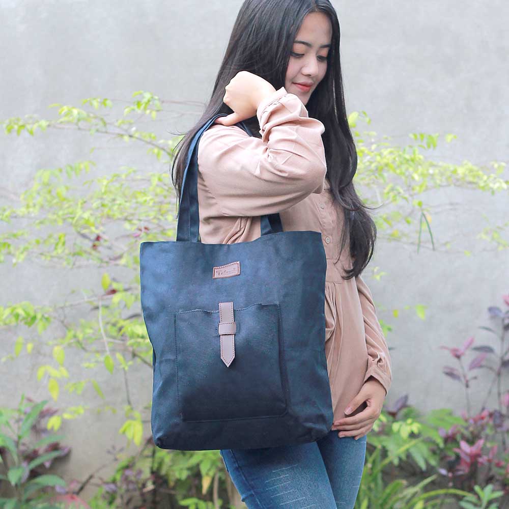 Tas Totebag Cewe Wanita Selempang Brand Totemi Motif Lokal Premium TTM 034