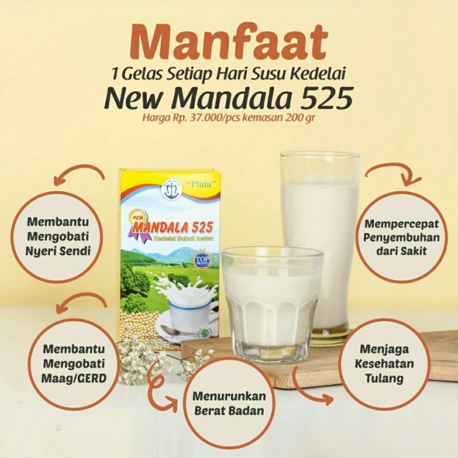 

Susu Kedelai bubuk New Mandala 525 resmi BPOM RaniahStore