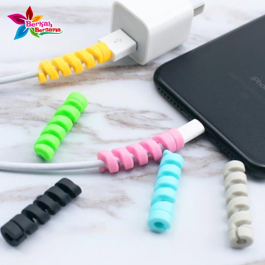 Cable Protector Spiral / Pelindung Kabel charger BISA DI TEMPEL DINDING - PROTERCTOR UJUNG KABEL BB5783