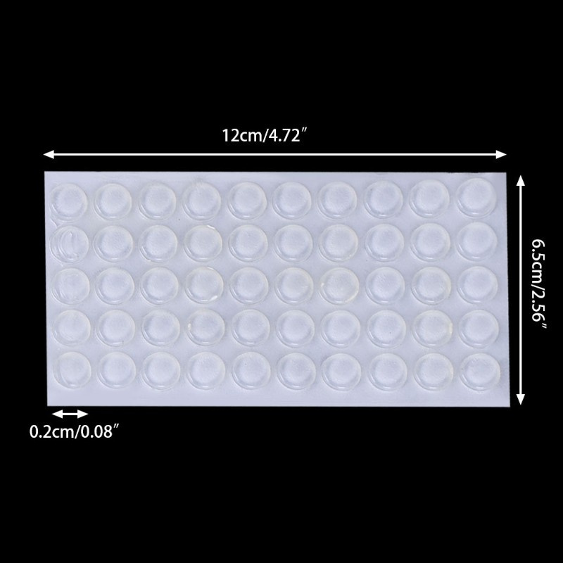 CRE  50Pcs Door Stops Stopper Silicone Cabinet Self Adhesive Bumper Damper Buffer Pad