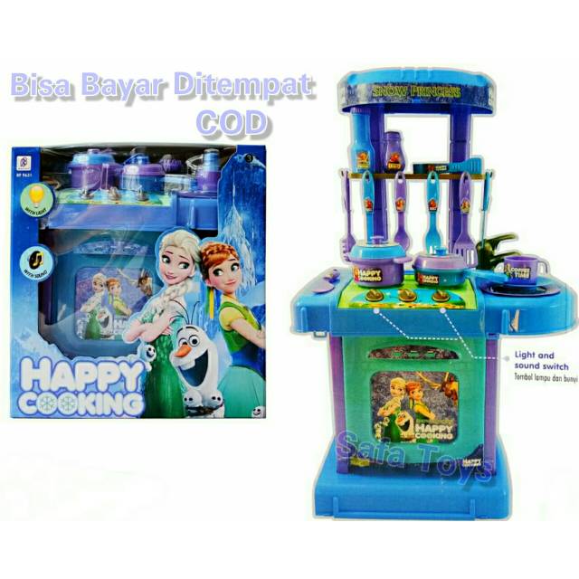 Mainan Alat Dapur Happy Cooking set karakter frozen