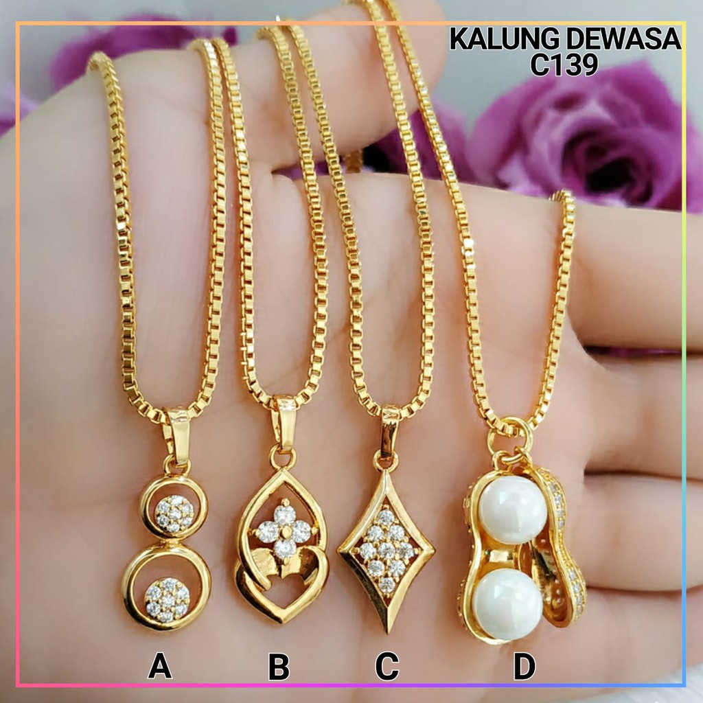 Kalung xuping kalung dewasa itali permata lapis emas gold C139