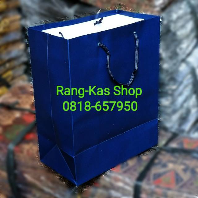 

Paperbag BIRU Dongker polos Mini artkarton isi 12pcs