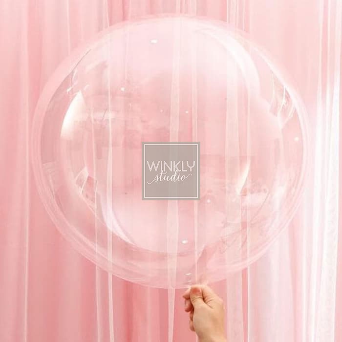 Balon BOBO Bulat / Balon LED Tumblr / Balloon Clear BOBO / Balon Transparan / Balon Bening BOBO