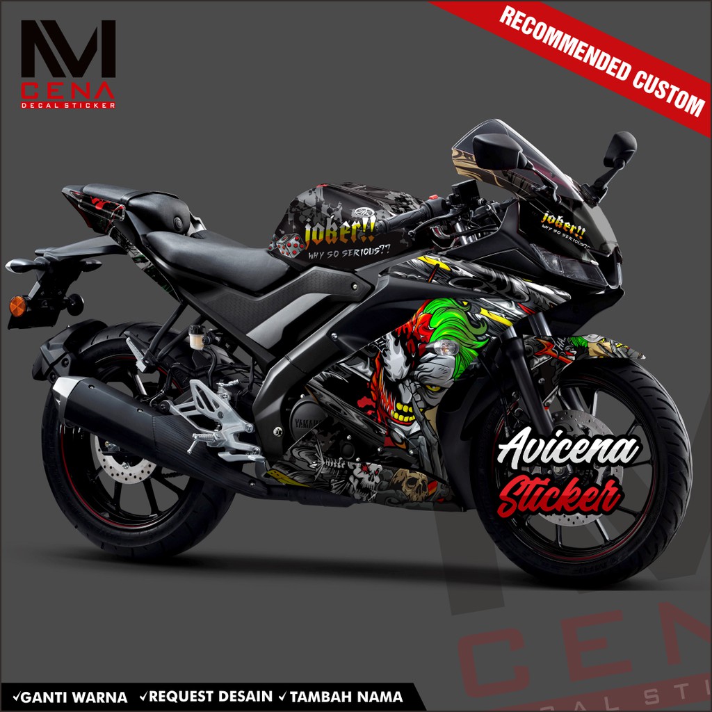Sticker Decal R15 V3 Full Body Decal Sticker Yamaha R15 V3 Striping r15 v3 full body joker