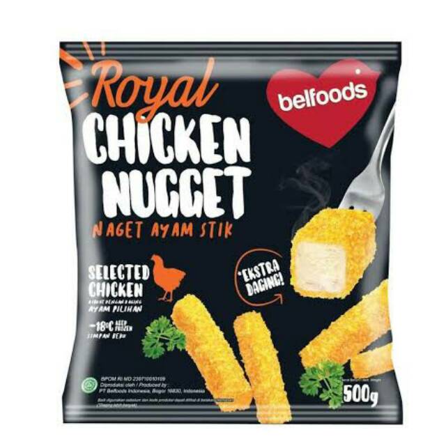 

Belfoods Royal Stik 500gr - Chicken Nuget Ekstra Daging