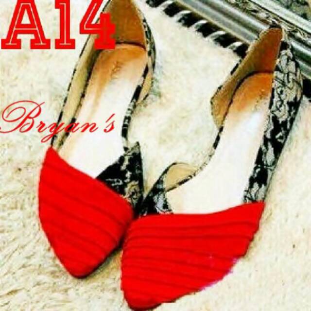Flat shoes Red brukat