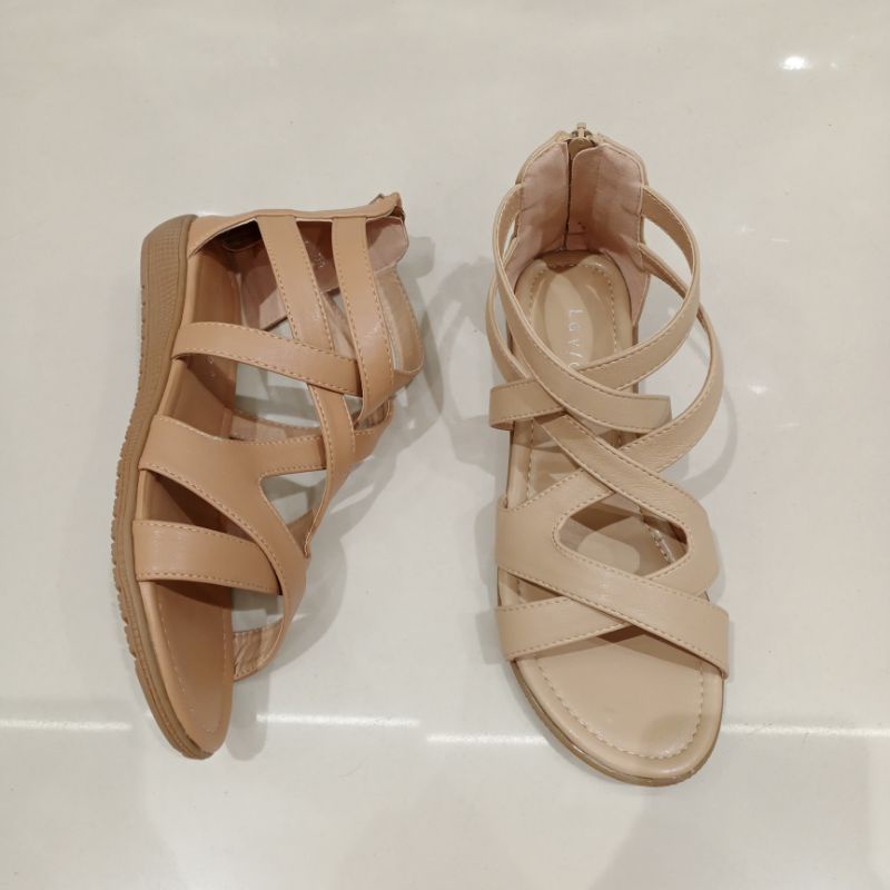Sandal Gladiator wanita ori Laviola