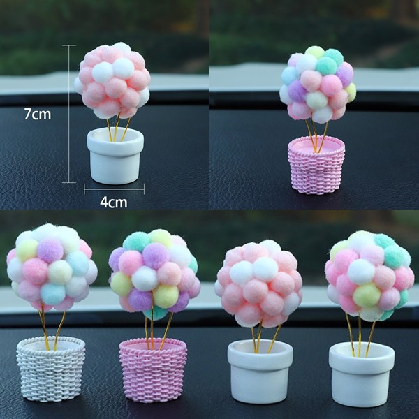 MINI COTTON BALLONs POT MACAROON Series Pajangan Mobil Balon