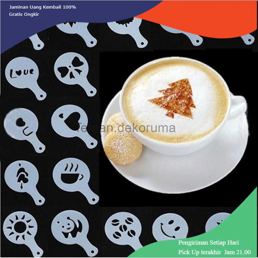 TD-DA1 Cetakan Busa Foam Kopi Latte Art 16 PCS - JJYE01