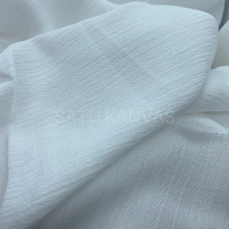 Kain RAYON CRINKLE PREMIUM-Putih