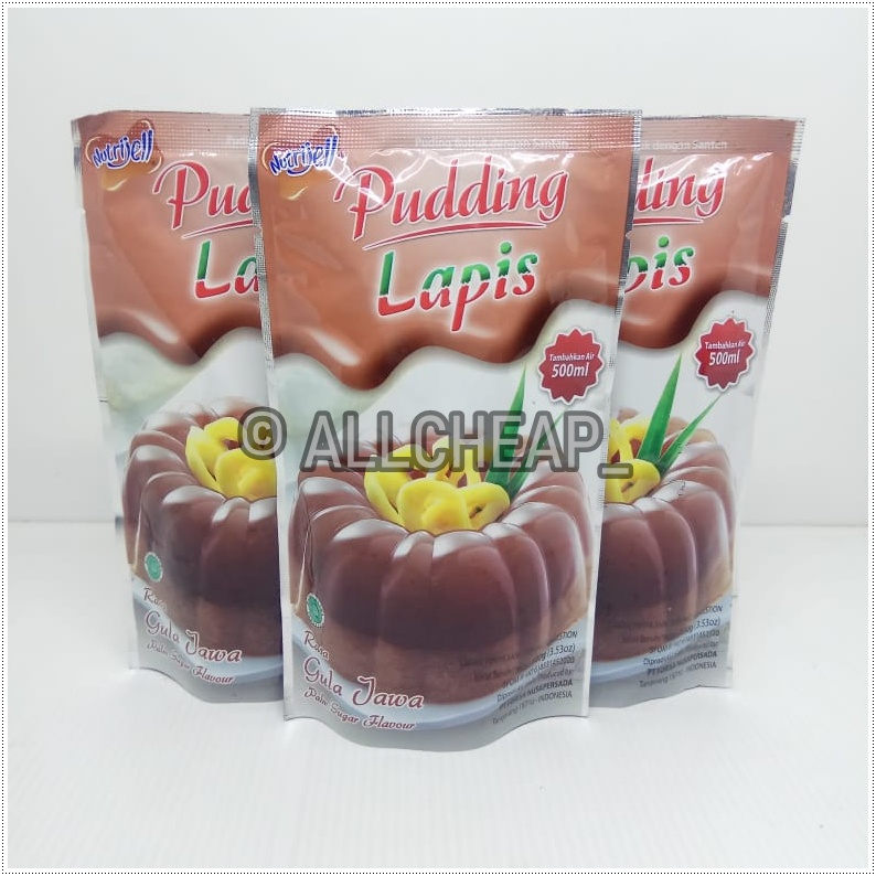 nutrijel PUDING lapis rasa GULAJAWA palm sugar flavour 100gr (3.53oz)