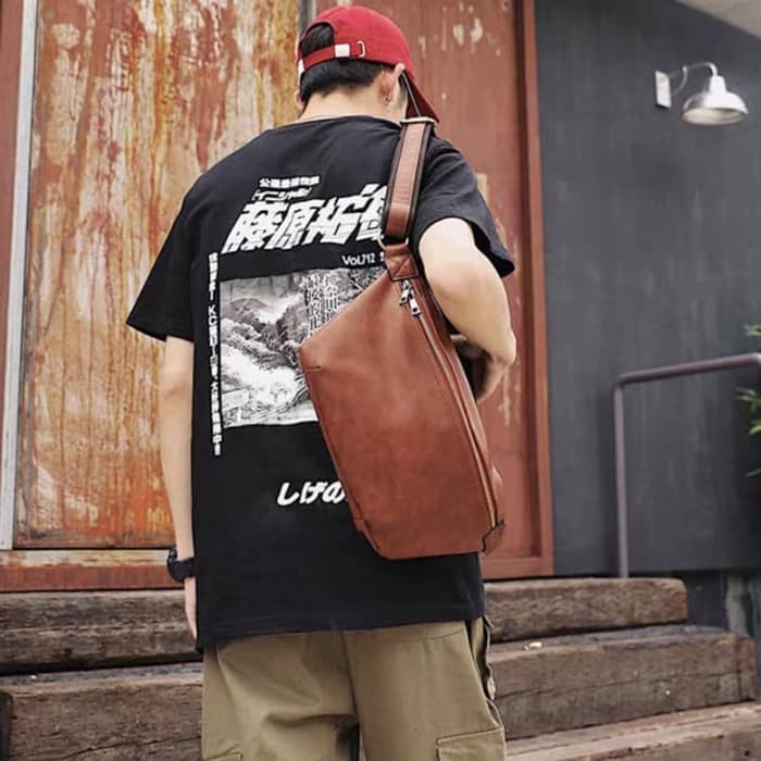 Waist Bag Kulit Pria Tas Kulit Pria Sling Bag Kulit Pria TAZMANIA