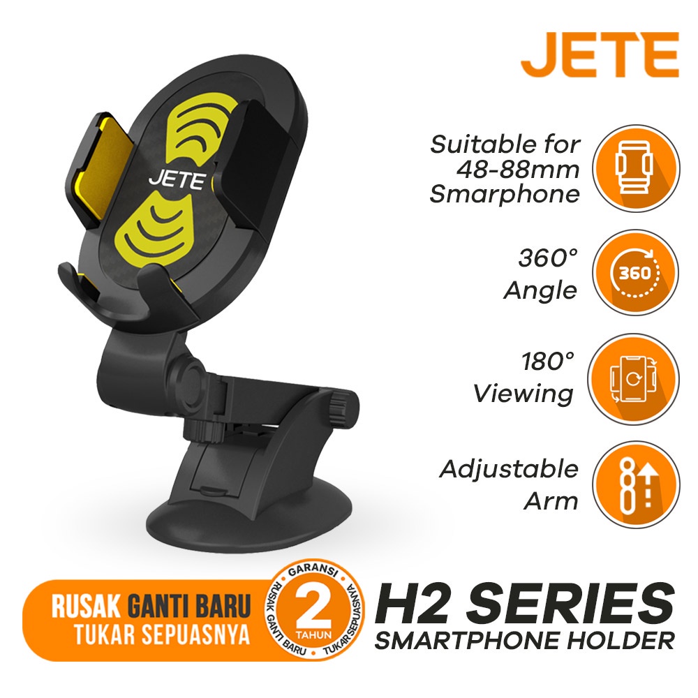 Holder HP  | Holder Handphone Mobil Car Holder JETE H2 - Garansi 2 Tahun