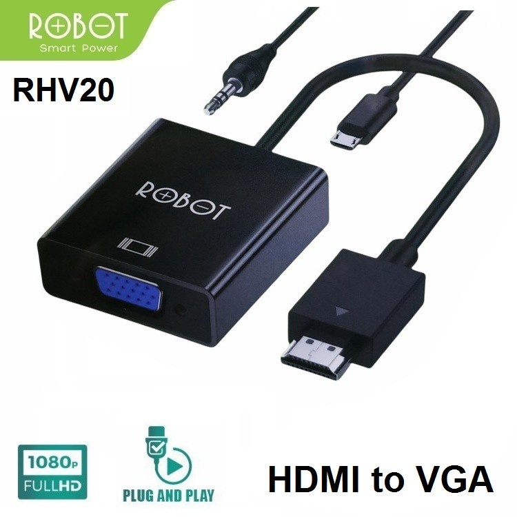 Konverter Robot RHV20 HDMI to VGA Adapter Audio