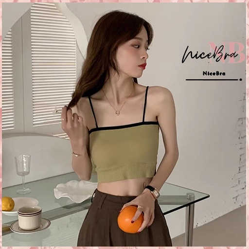 Nicebra Bra Tanktop fashion wanita tanpa kawat bh pakaian dalam wanita 1056