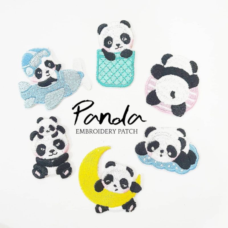 Patch Panda, Panda Embroidery Patch