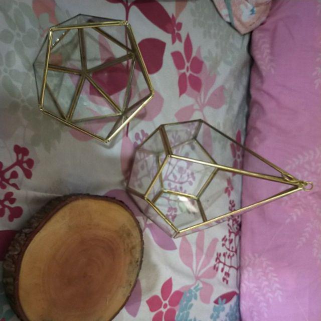 Satu Set Tempat Cincin Terrarium/ Tatakan Kayu / Ring Box Sangakar Burung