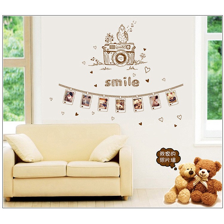 RELIZA WALLSTICKER / STIKER DINDING SMILE FRAME BINGKAI FOTO Wallsticker AY9203