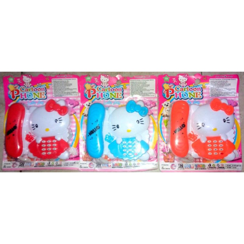 Mainan anak-anak telepon-teleponan Hello Kitty