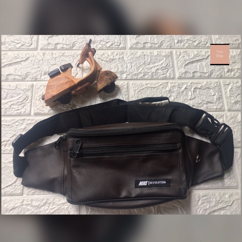 Waist Bag Cowok NIKE Revolution | Tas Pinggang Selempang Pria Motif NIKE Revolution