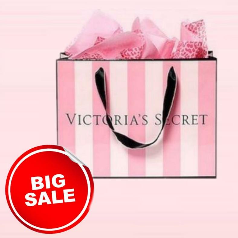 

ON SALE!VICTORIA'S SECRET VS PAPER BAG SIZE M UKURAN SEDANG GARIS-GARIS MERAH MUDA KANTONG KERTAS