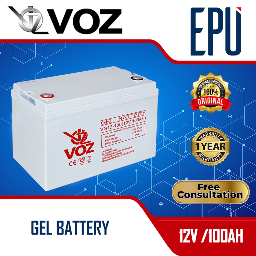 Aki Solar Panel VOZ 12V 100AH Aki Gel Aki UPS Aki Tenaga Surya Aki BTS