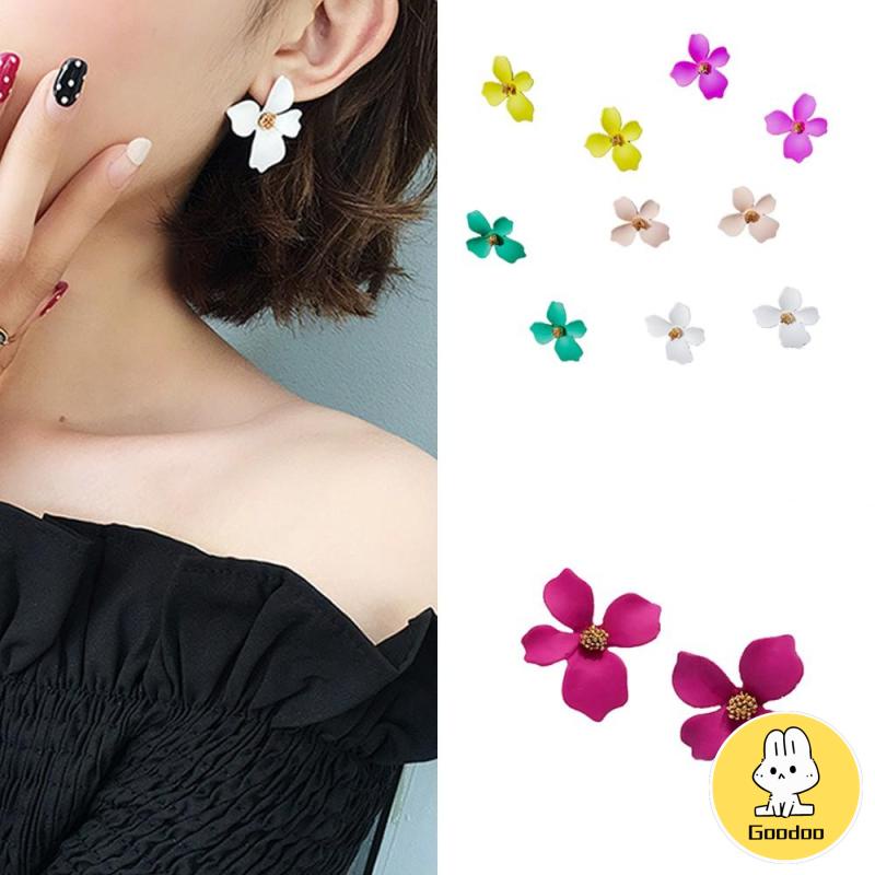 5 Warna Anting Korea Bunga Permen Warna Manis / Statement Earrings Candy Color Flower Sweet Ear Studs -Doo