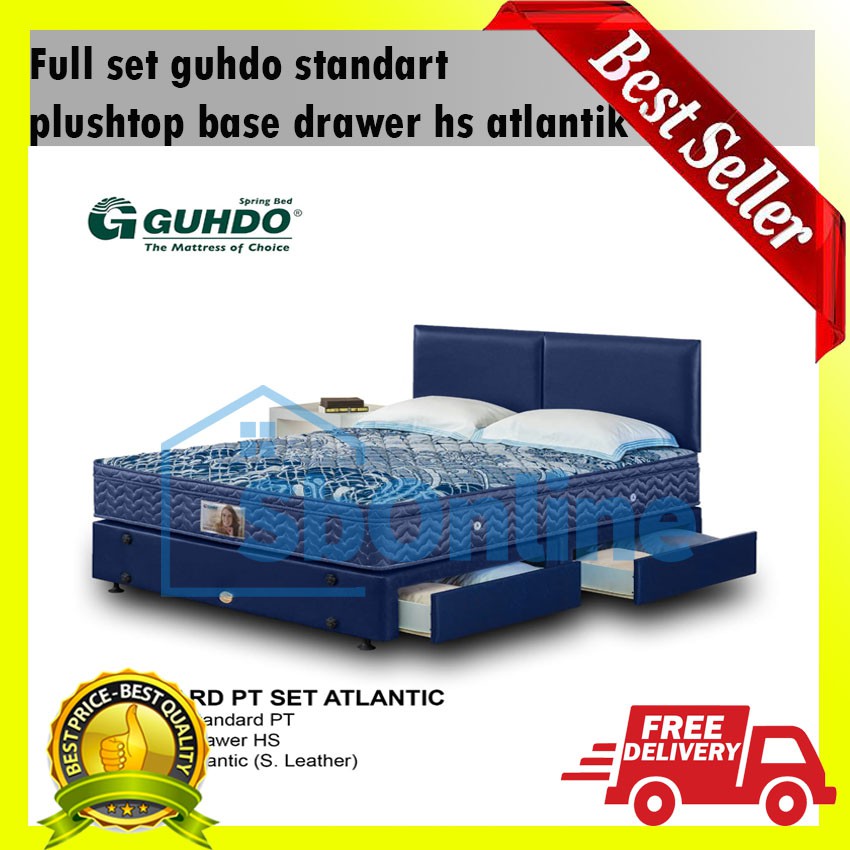 Full set Guhdo Plushtop Divan drawer hs Sandaran Atlantik
