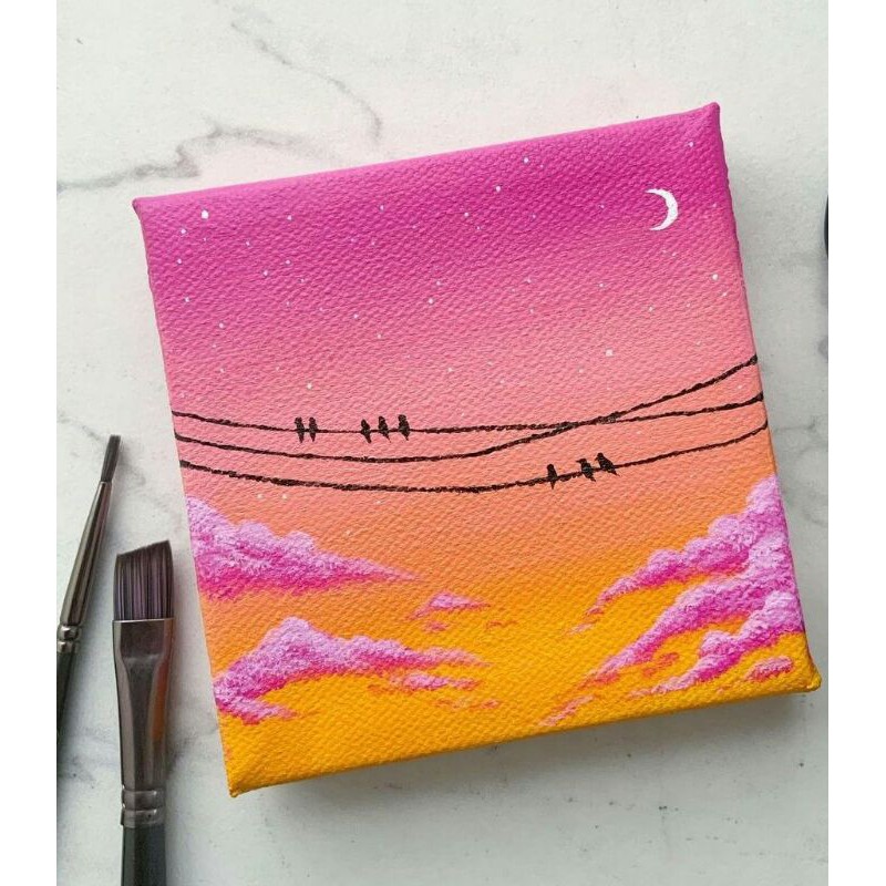 

KANVAS LUKIS 20X20CM DAN CAT ACRYLIC DREAMLINEART / KANVAS BOARD BERFIGURA