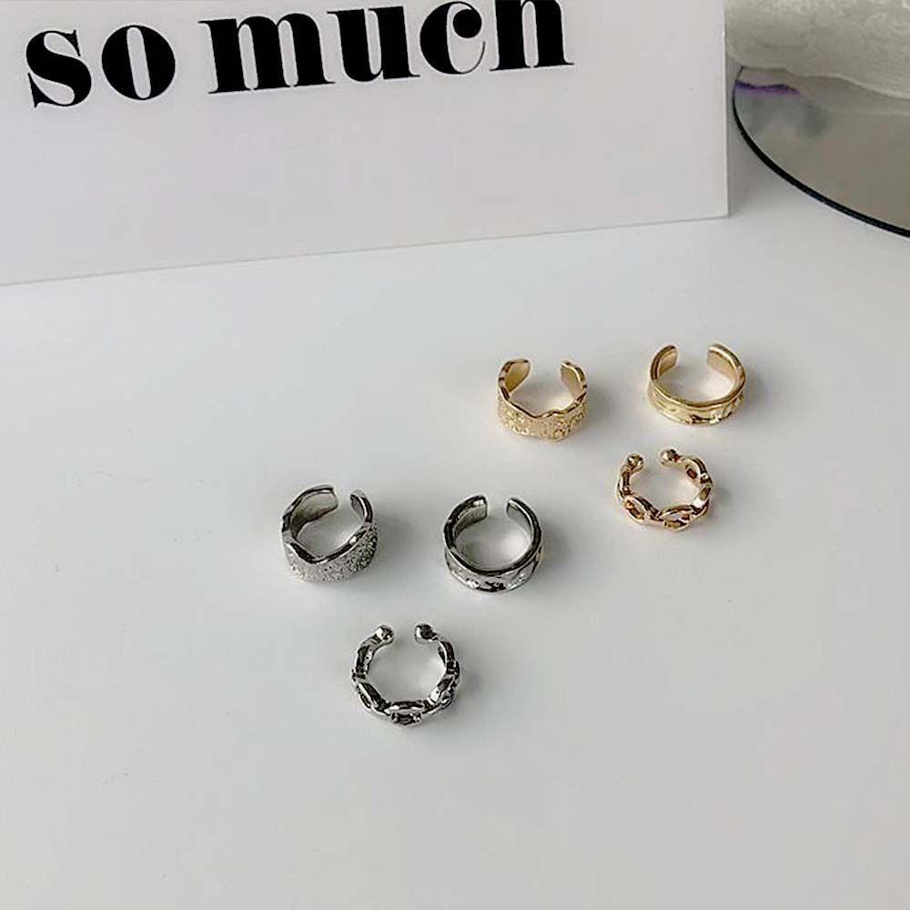 NICKOLAS1 Wanita Manset Telinga Set 3 Pcs Minimalis Gadis Hadiah Pesta Perhiasan Telinga Tulang Rawan Hoop Earrings