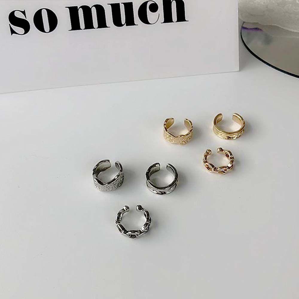 NICKOLAS1 Wanita Manset Telinga Set 3 Pcs Minimalis Gadis Hadiah Pesta Perhiasan Telinga Tulang Rawan Hoop Earrings