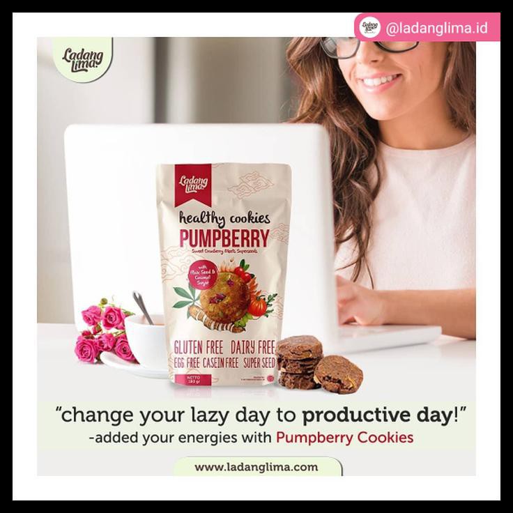 

(New Product!!) Ladang Lima Gluten Free Pumpberry Cookies - 180 Gr