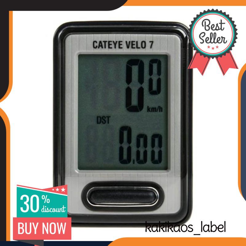 Cateye Velo 7 Wired Speedometer Sepeda