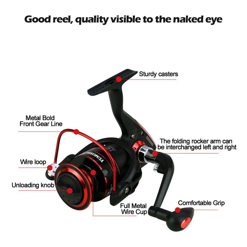 Top Fishing Reel Alat Pancing Tahan Lama DM1000 Series Batu Rakit Pancing