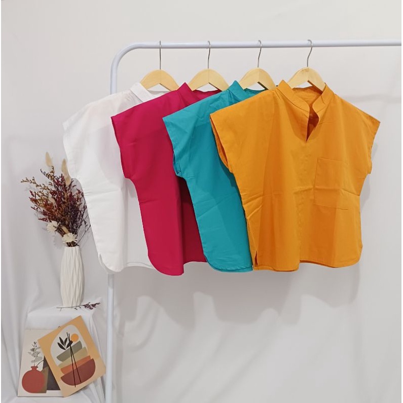 CELIN POPLIN KEMEJA WANITA TEBAL