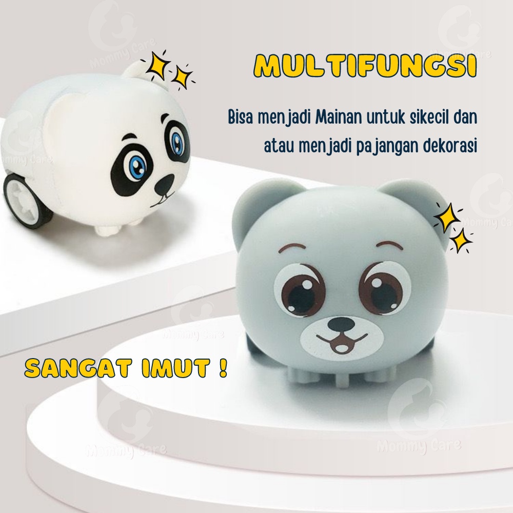 MOMMYCARE MAINAN ANAK MINI PULLBACK RUNNER CAR KARAKTER HEWAN / MAINAN KARTUN MOBIL ANAK / MINI PULLBACK CAR