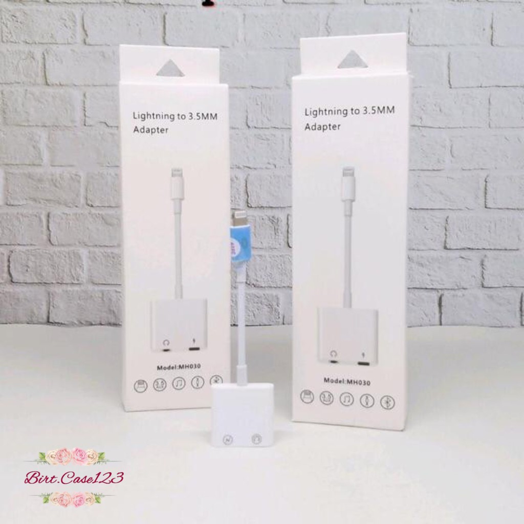 BM039 Mh030 dual conector converter spilter iPhone ligthing to jack audio 3.5MM adapter 2in1 7 7+ 8 BC1362