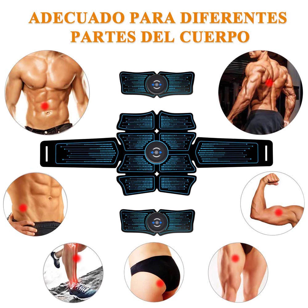 Alat Stimulator Terapi EMS Otot Six Pack ABS Abdominal Muscle Exercise - OUT167 - Black