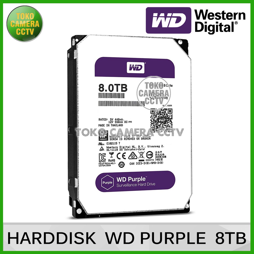 HDD WD PURPLE 8TB / Harddisk WD PURPLE 8 Terra