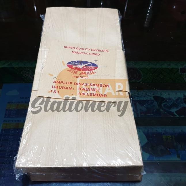 

♪ Amplop coklat kabinet airmail 1pak isi 100pc ☎